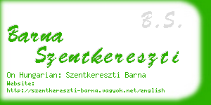 barna szentkereszti business card